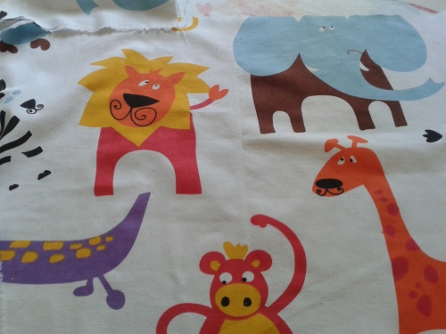 sac à jouet, sac enfant, sac lion, sac brodé, création textile