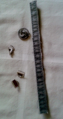bracelet,bijoux,recyclage jean,denim,création textile 